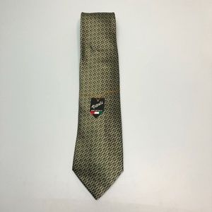 Vitali Men's Gold Geometric Pattern Necktie